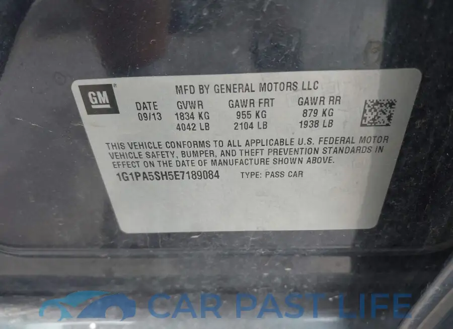 1G1PA5SH5E7189084# 9