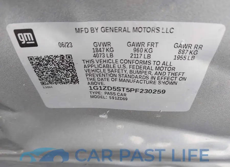1G1ZD5ST5PF230259# 9