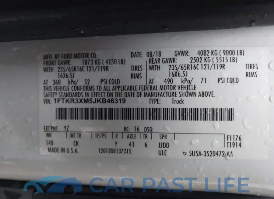 1FTKR3XM5JKB48319# 9