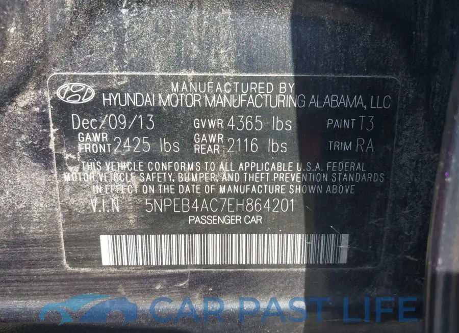 5NPEB4AC7EH864201# 9