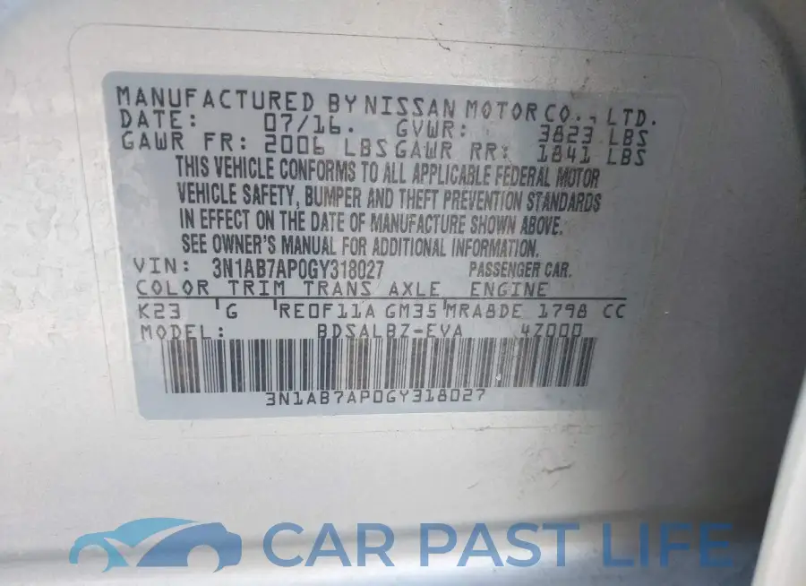 3N1AB7AP0GY318027# 9