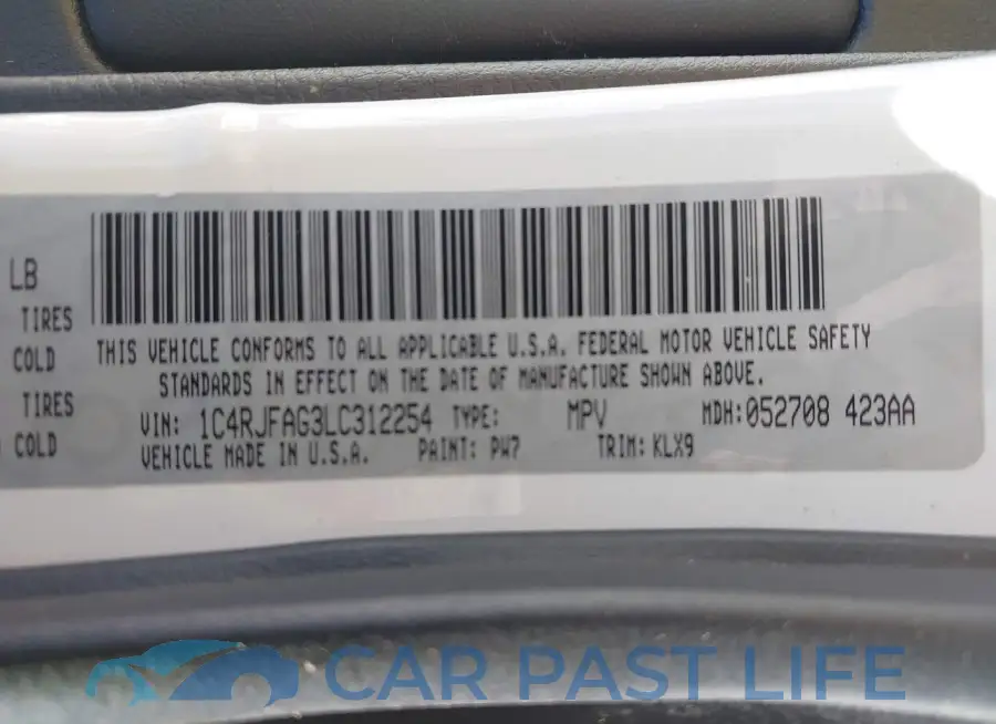 1C4RJFAG3LC312254# 9
