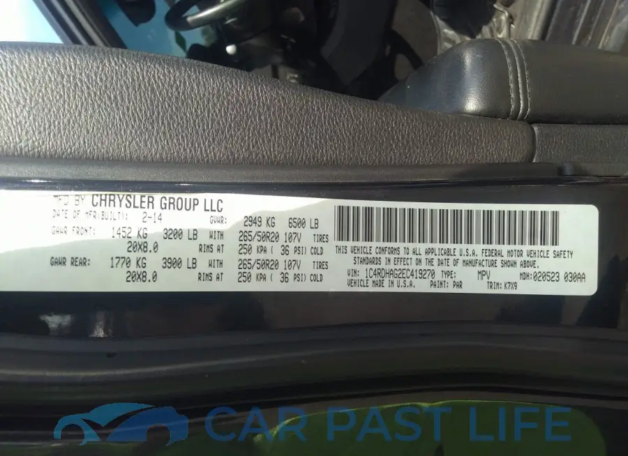 1C4RDHAG2EC419270# 9