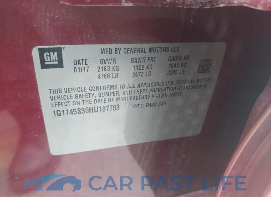1G1145S30HU187783# 9