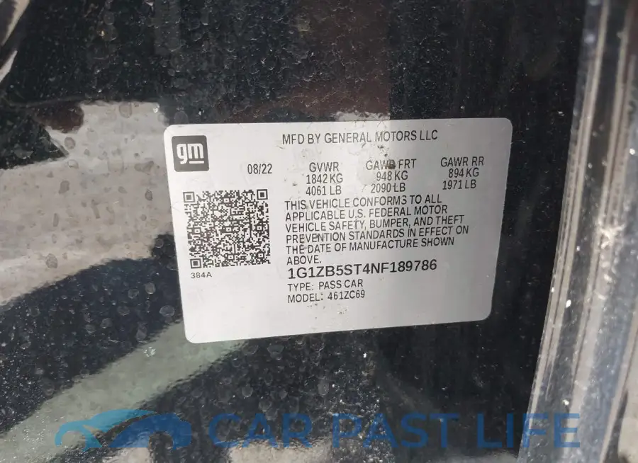 1G1ZB5ST4NF189786# 9