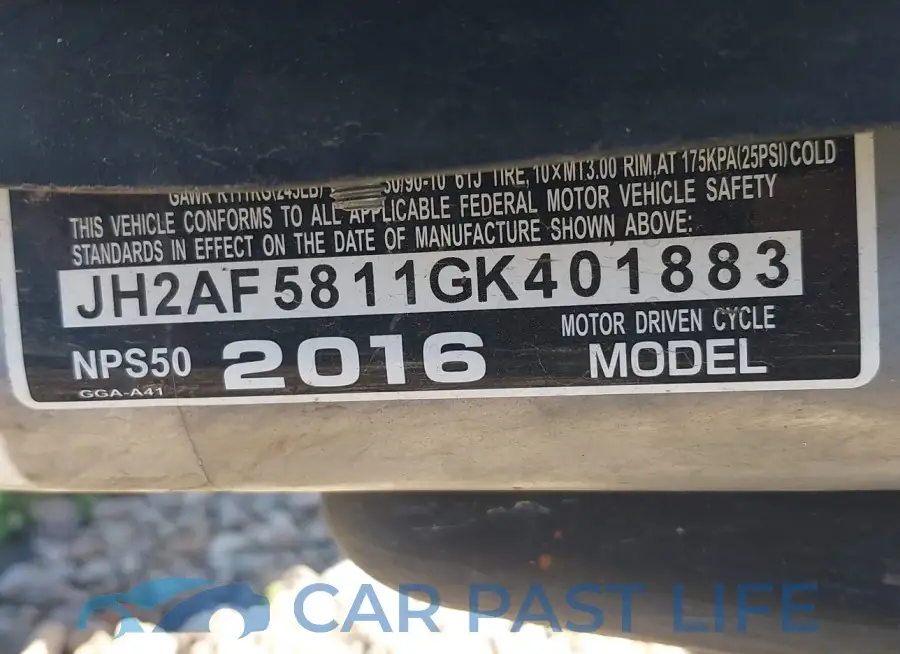 JH2AF5811GK401883# 10