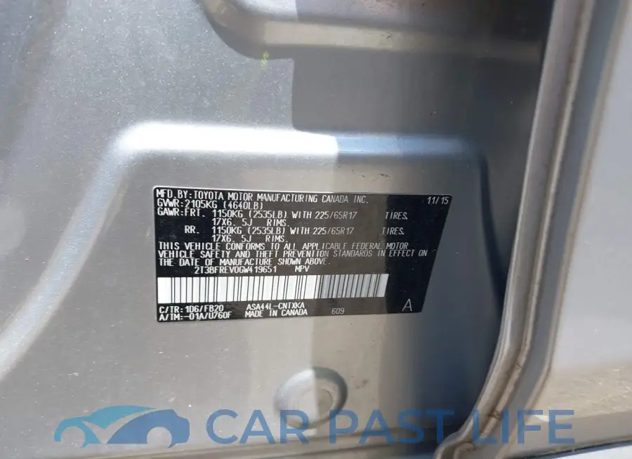 2T3BFREV0GW419651# 9