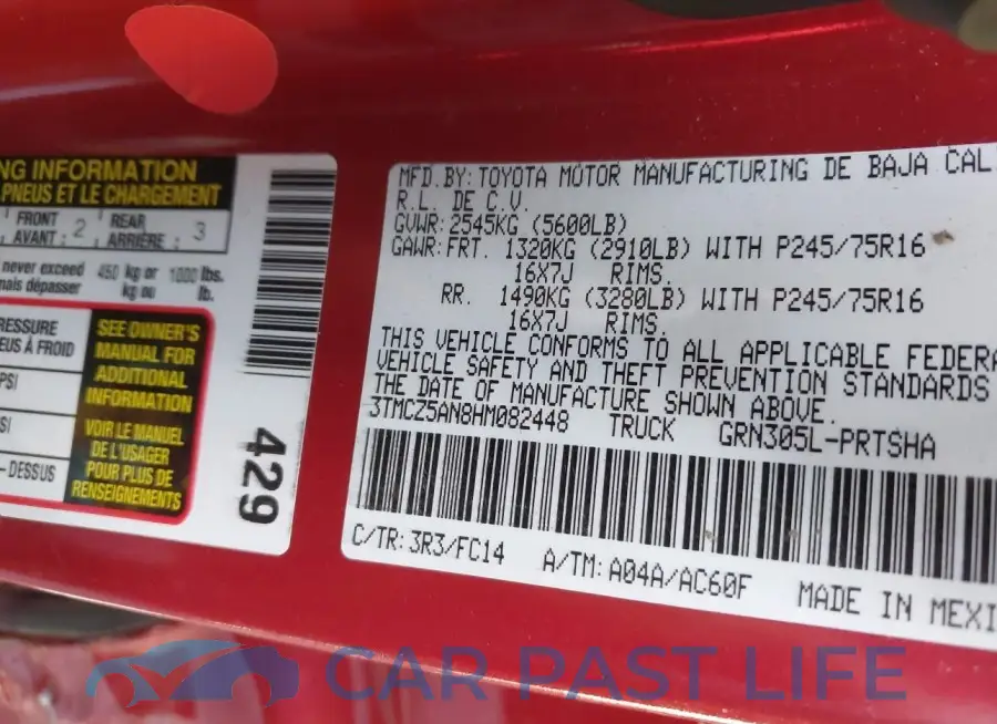 3TMCZ5AN8HM082448# 9