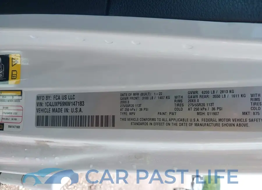 1C4JJXP69NW147183# 9