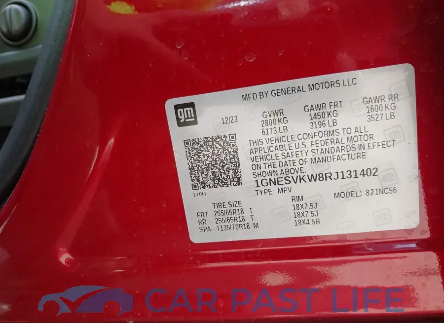 1GNESVKW8RJ131402# 9