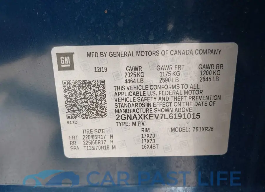 2GNAXKEV7L6191015# 9