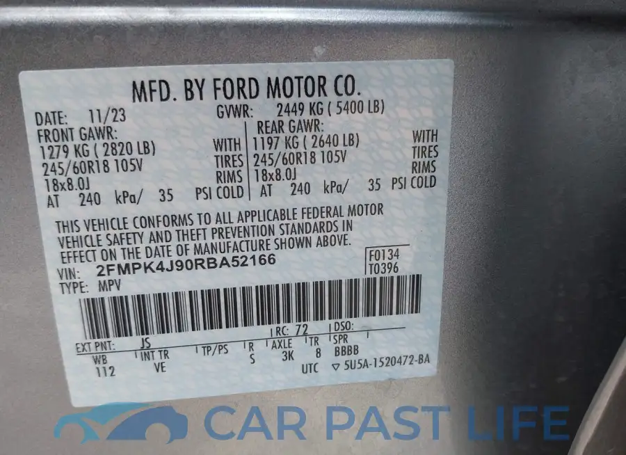 2FMPK4J90RBA52166# 9