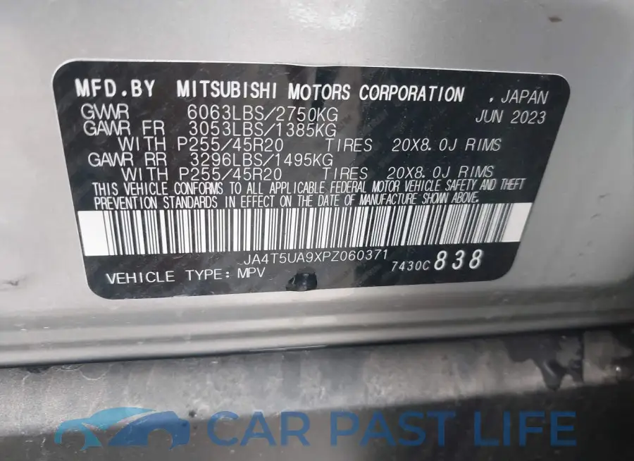 JA4T5UA9XPZ060371# 9