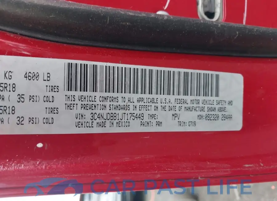 3C4NJDBB1JT175449# 9