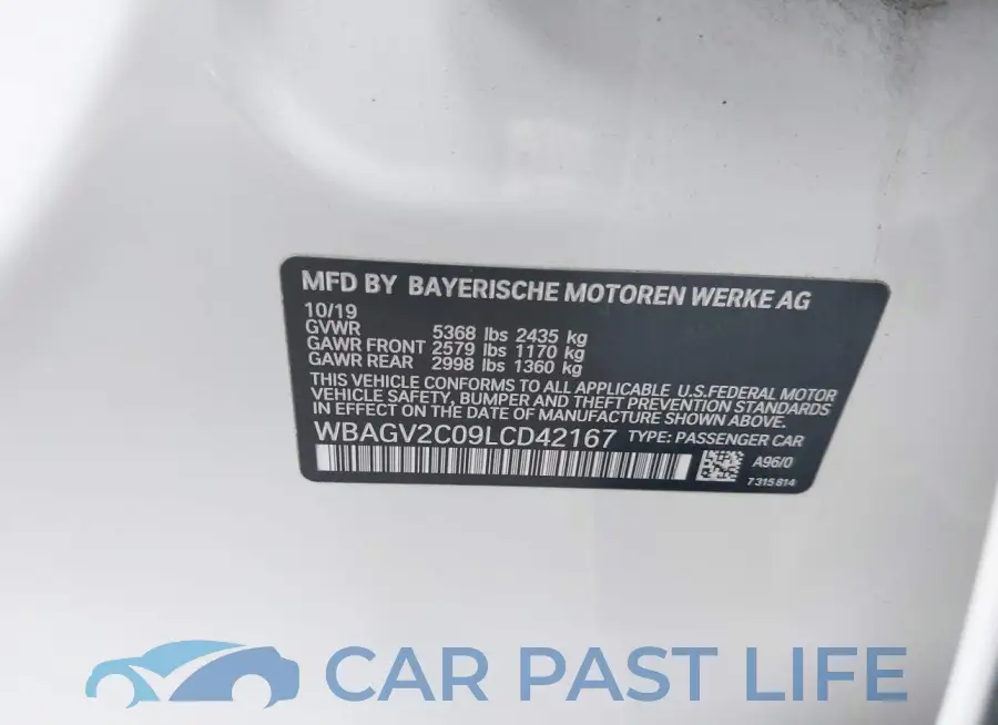 WBAGV2C09LCD42167# 9