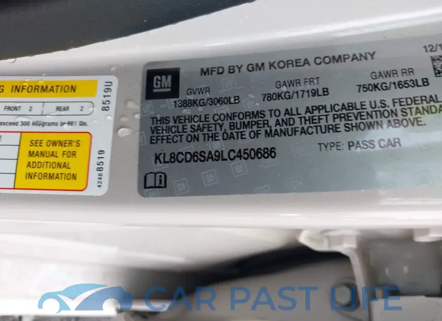 KL8CD6SA9LC450686# 9