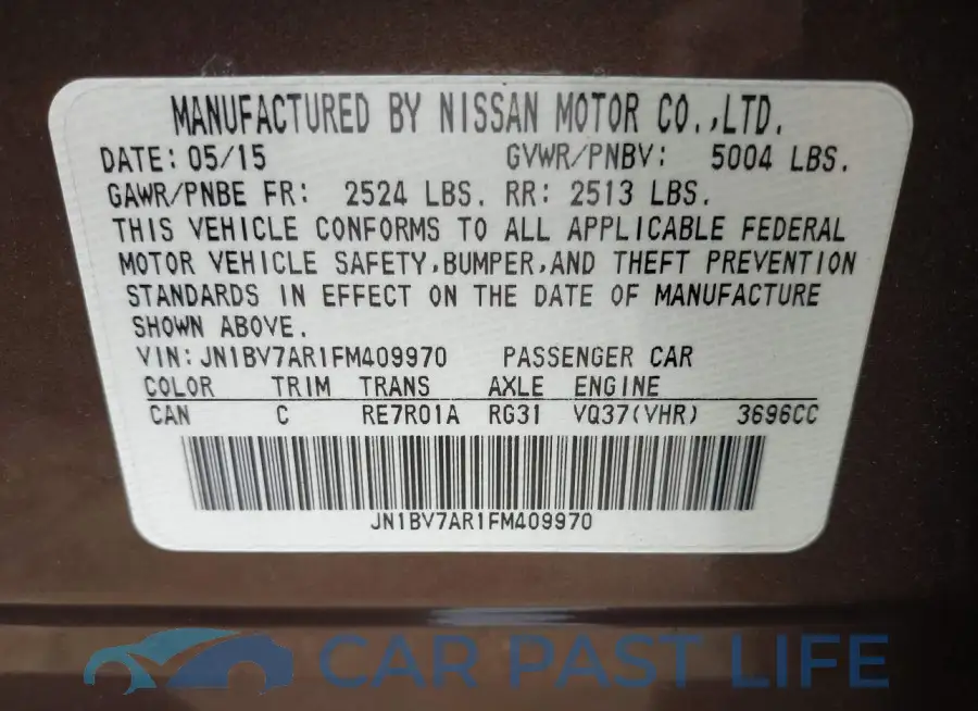JN1BV7AR1FM409970# 9