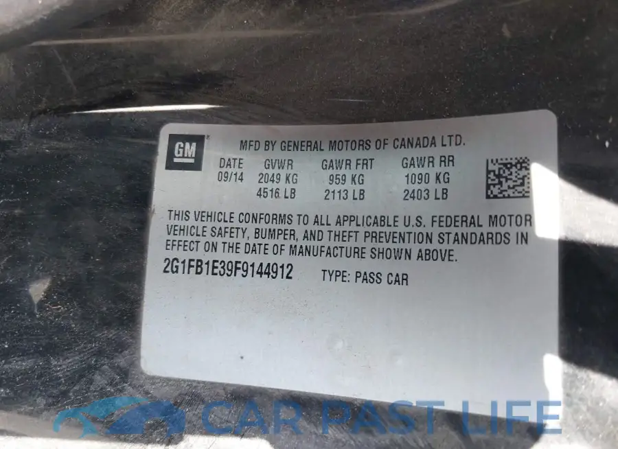 2G1FB1E39F9144912# 9