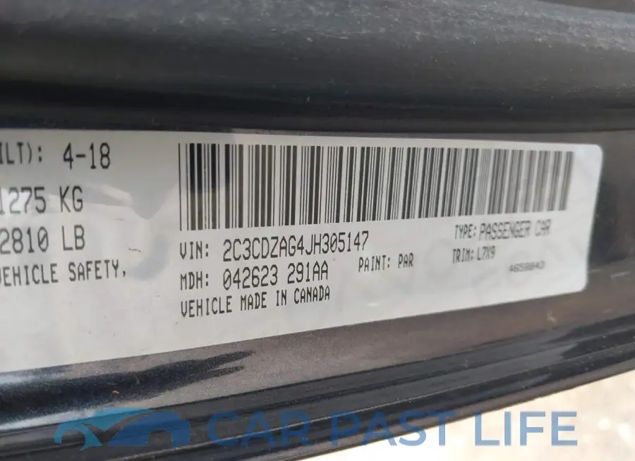 2C3CDZAG4JH305147# 9