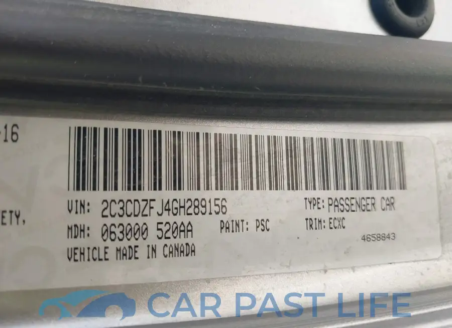 2C3CDZFJ4GH289156# 9