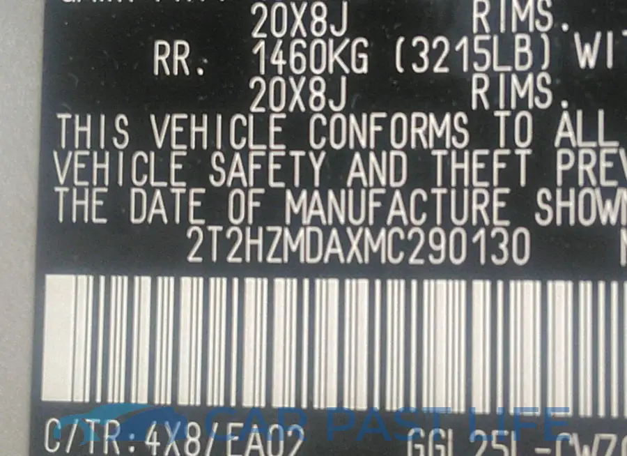 2T2HZMDAXMC290130# 9