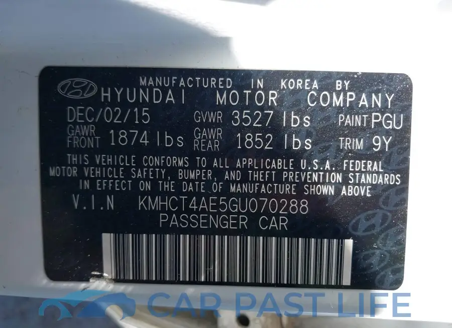 KMHCT4AE5GU070288# 9