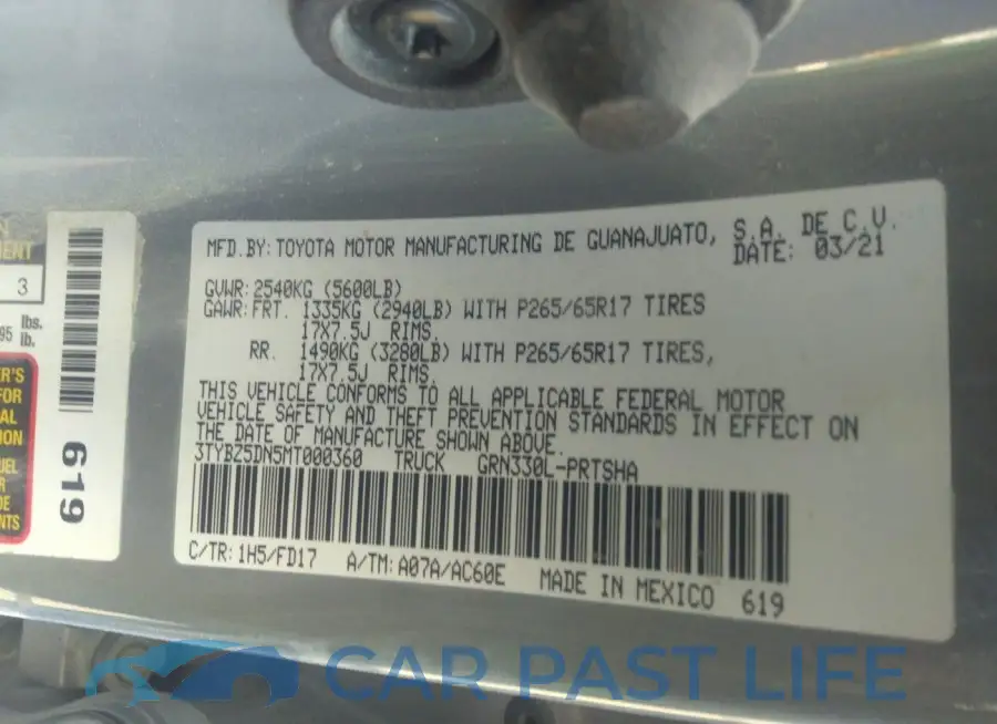 3TYBZ5DN5MT000360# 9