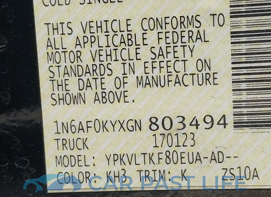 1N6AF0KYXGN803494# 9