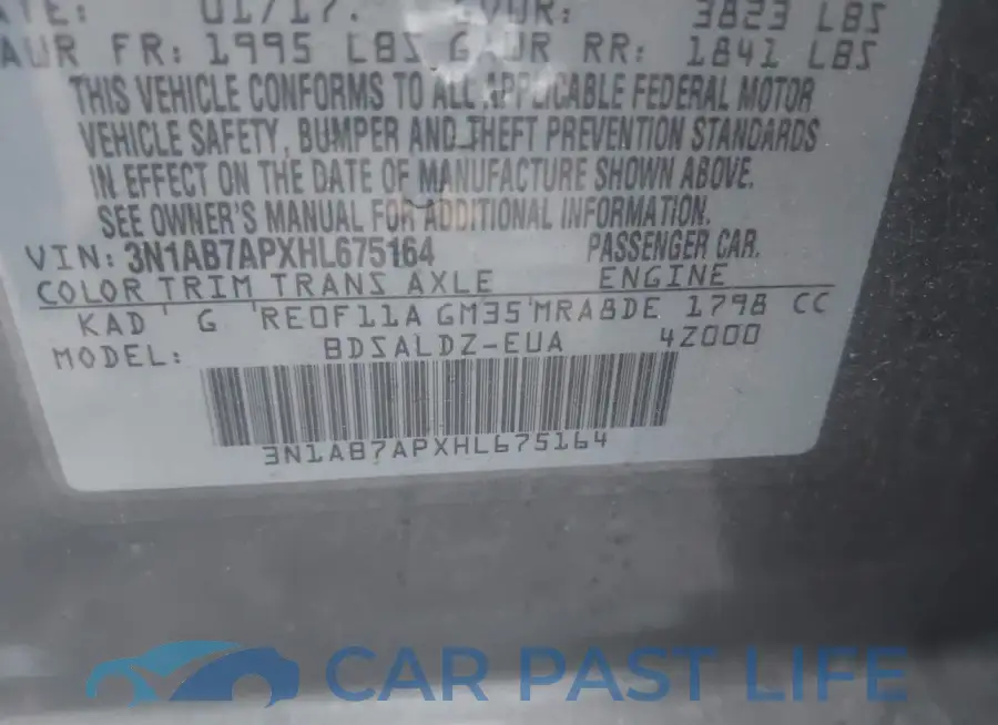 3N1AB7APXHL675164# 9
