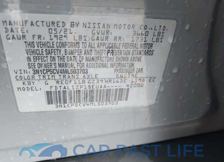 3N1CP5CV4ML503703# 9
