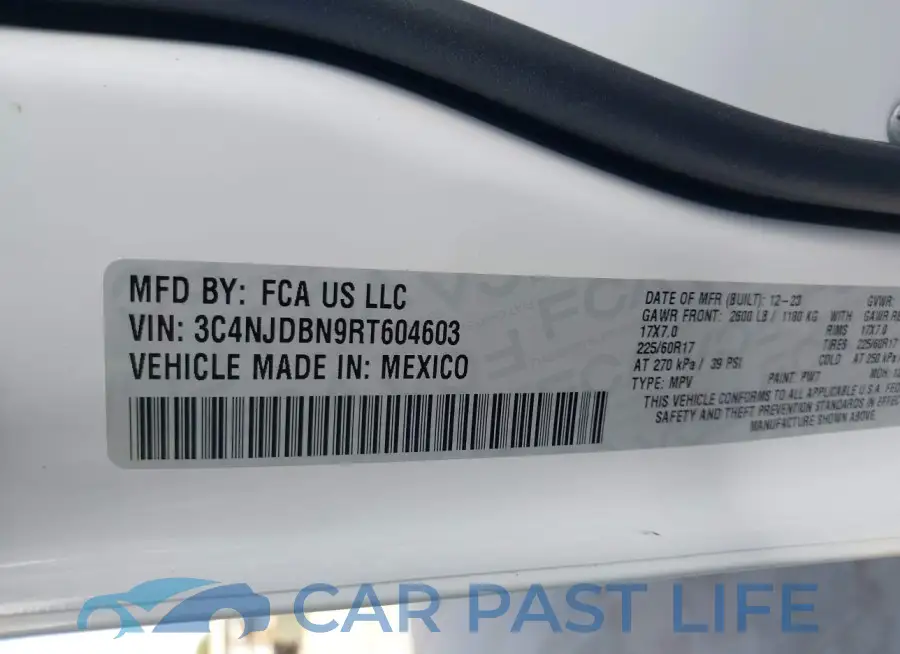 3C4NJDBN9RT604603# 9