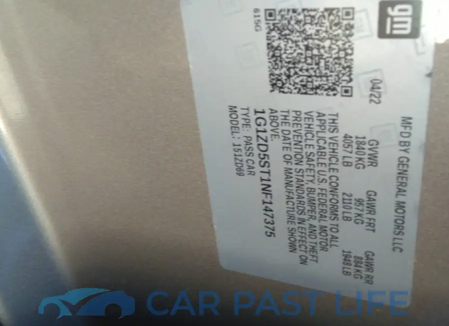 1G1ZD5ST1NF147375# 9
