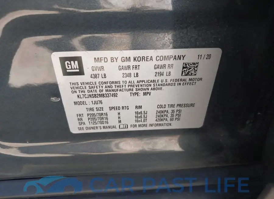 KL7CJNSB2MB337492# 9