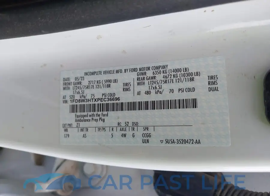 1FD8W3HTXPEC36696# 8