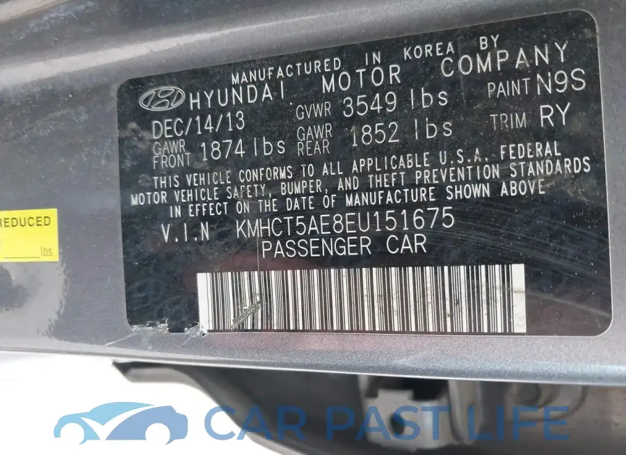 KMHCT5AE8EU151675# 9