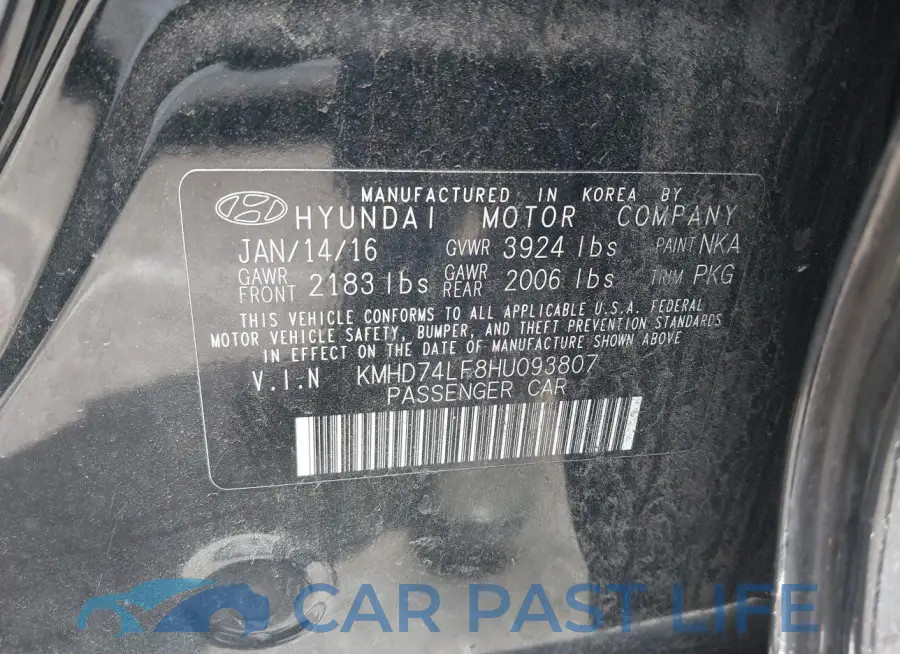 KMHD74LF8HU093807# 9