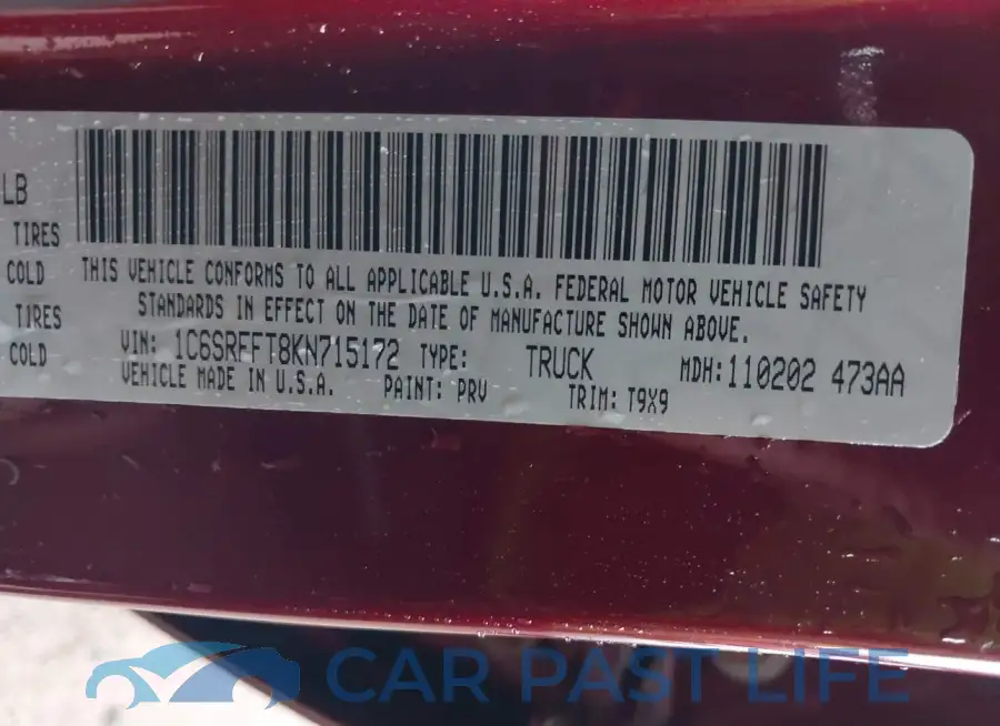 1C6SRFFT8KN715172# 9