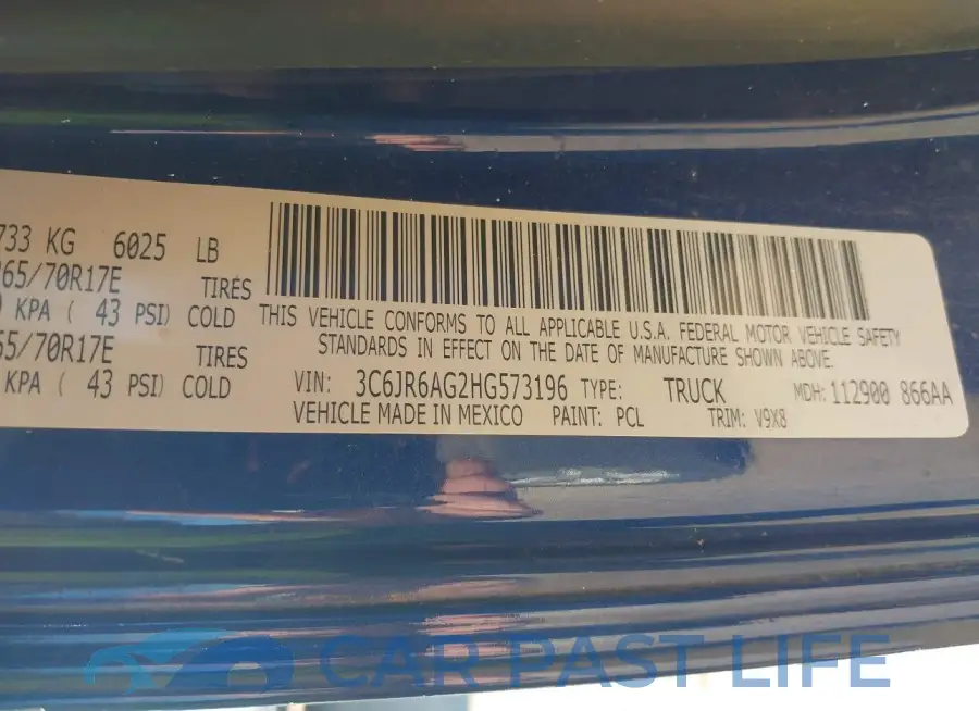 3C6JR6AG2HG573196# 9