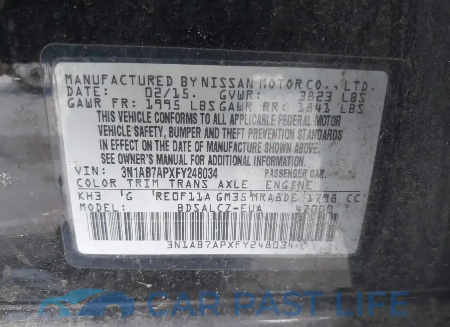 3N1AB7APXFY248034# 9