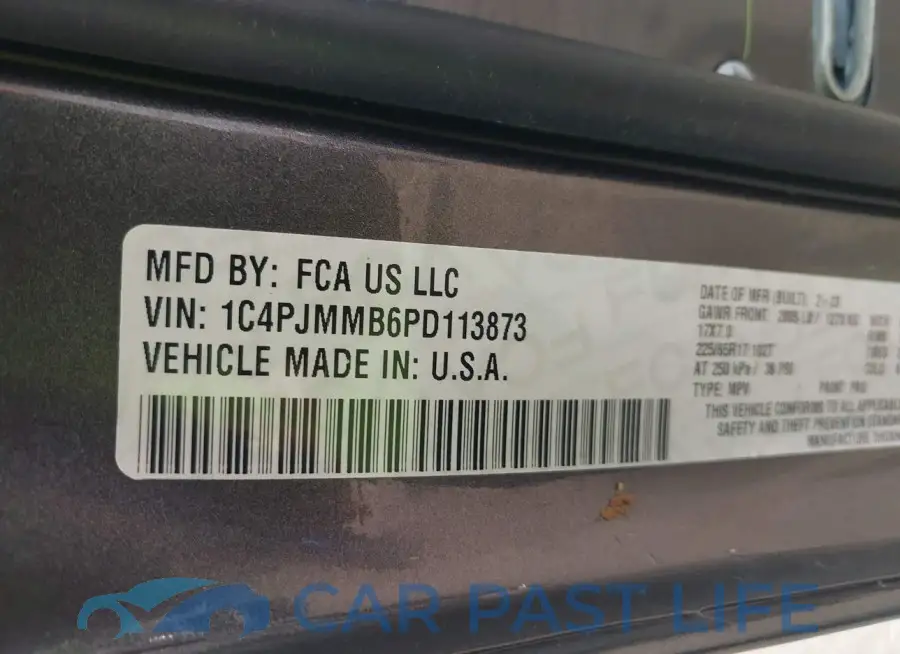 1C4PJMMB6PD113873# 9