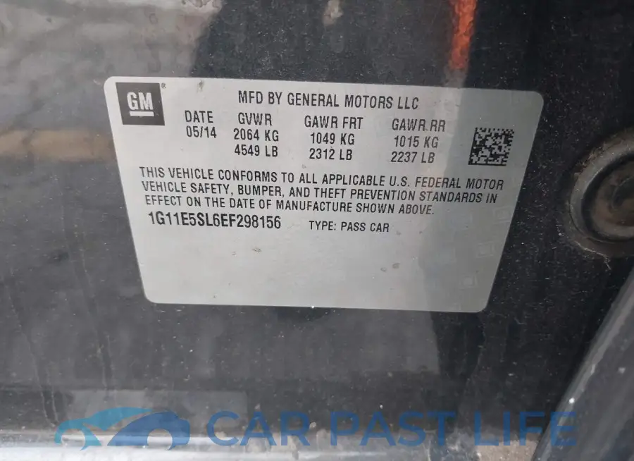 1G11E5SL6EF298156# 9