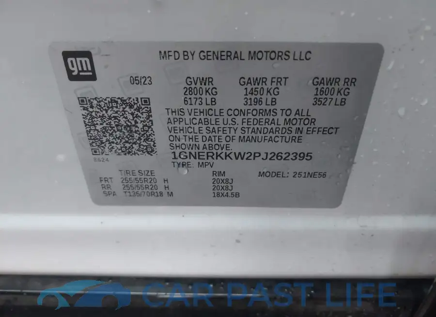 1GNERKKW2PJ262395# 9