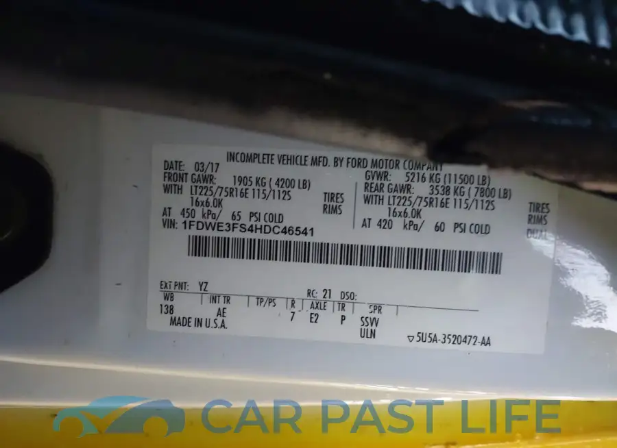 1FDWE3FS4HDC46541# 8