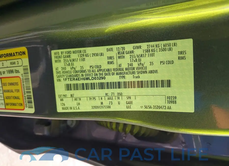 1FTER4EH6MLD03290# 9