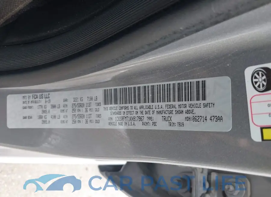1C6SRFMT1KN917967# 9