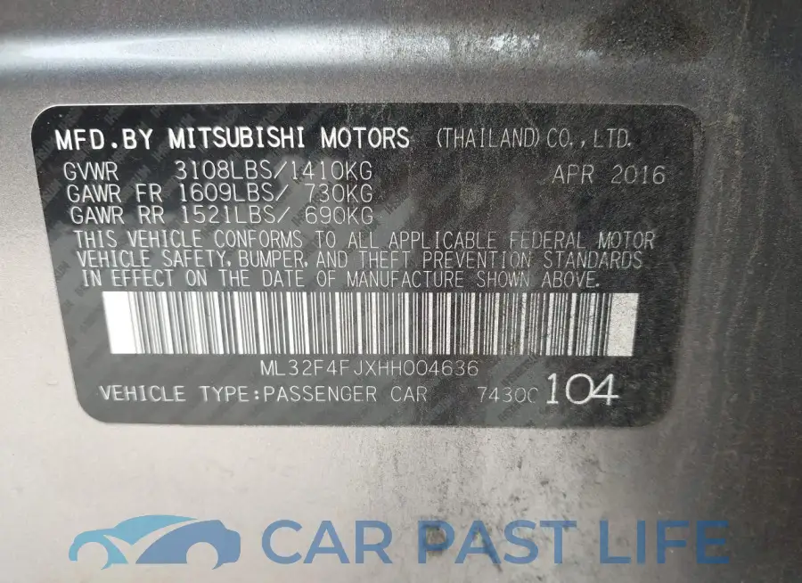 ML32F4FJXHH004636# 13