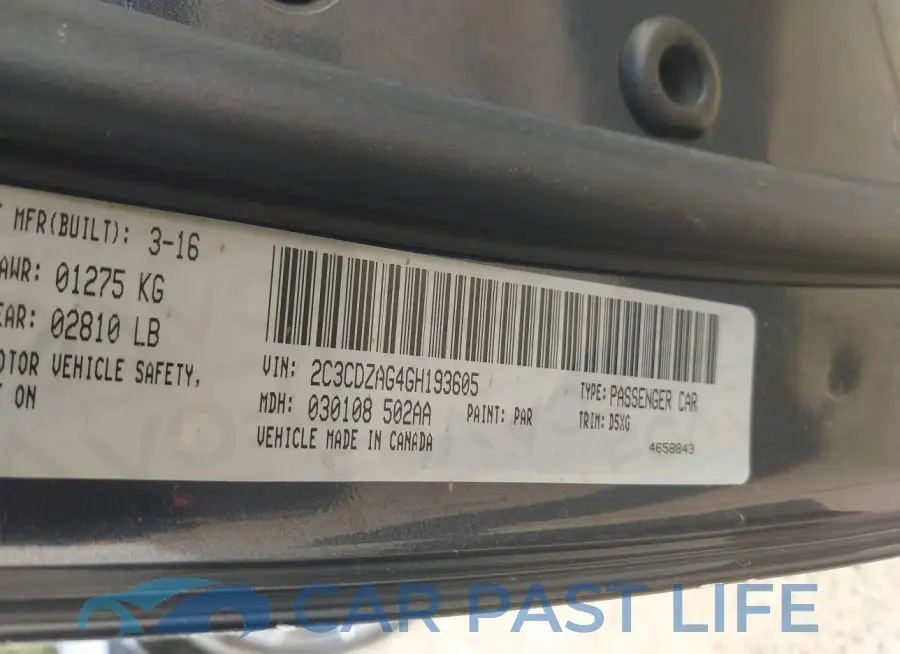 2C3CDZAG4GH193605# 9