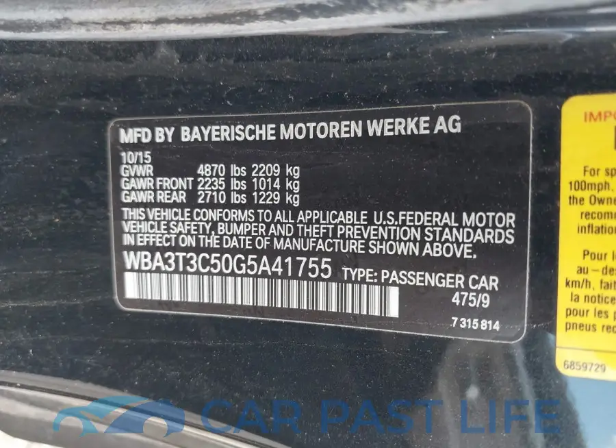 WBA3T3C50G5A41755# 9
