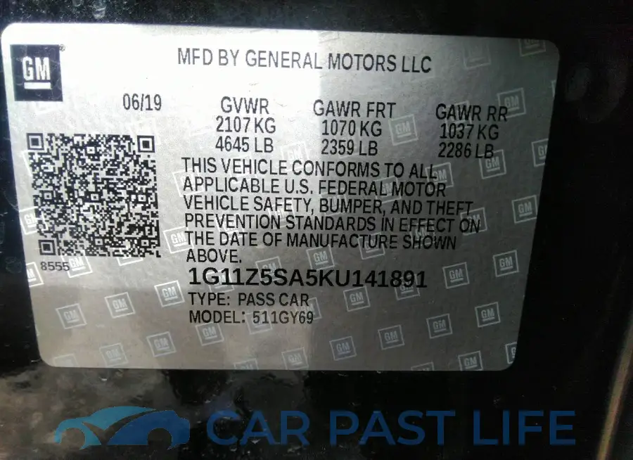 1G11Z5SA5KU141891# 9