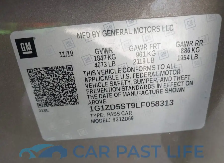 1G1ZD5ST9LF058313# 9